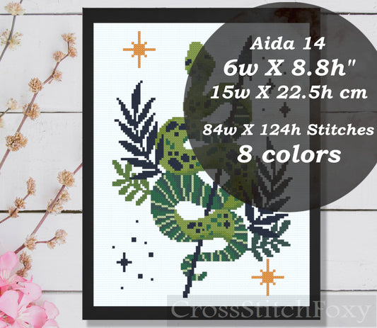 Mystical Snake cross stitch pattern
