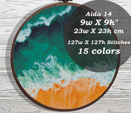 Ocean Wave cross stitch pattern