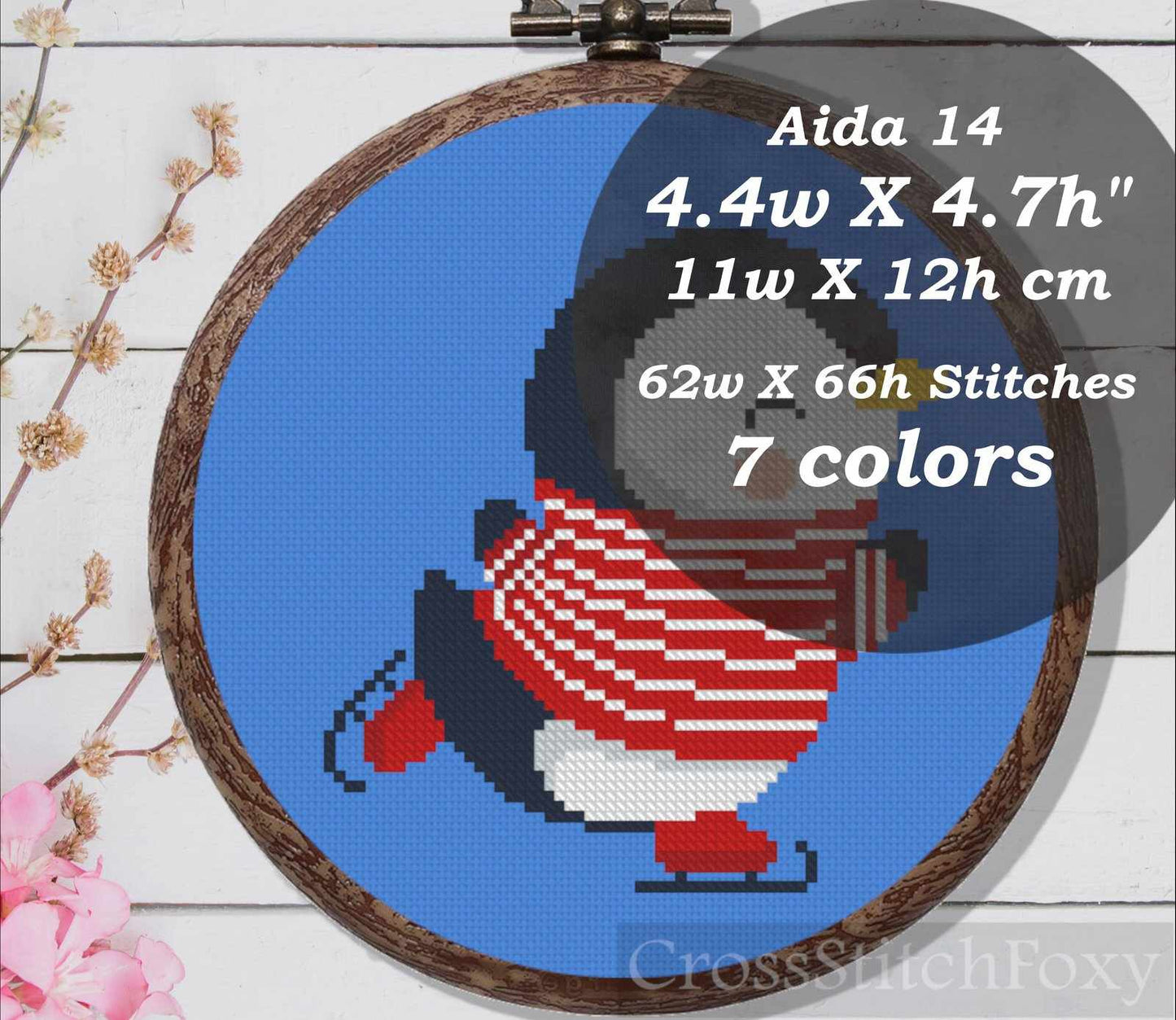 Penguin Cross Stitch Pattern PDF
