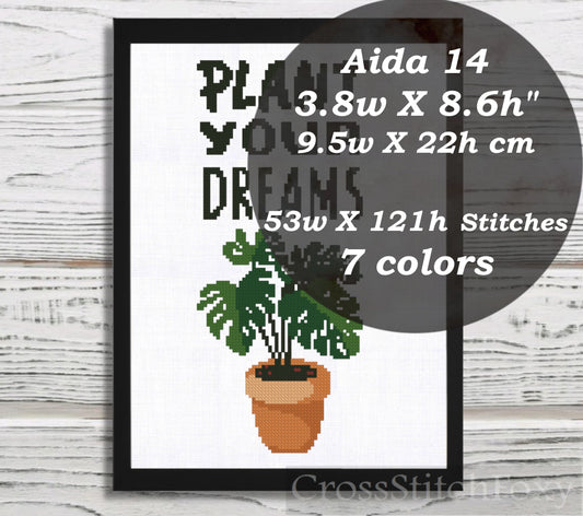 Plant Your Dreams cross stitch pattern