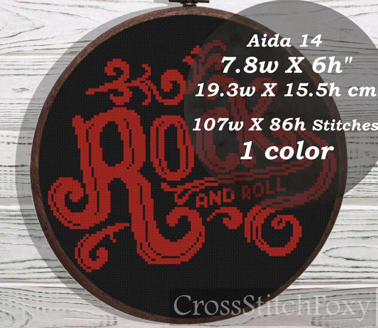 Rock n Roll cross stitch pattern