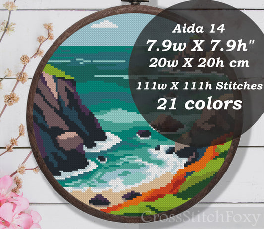 Seascape Cross Stitch Pattern