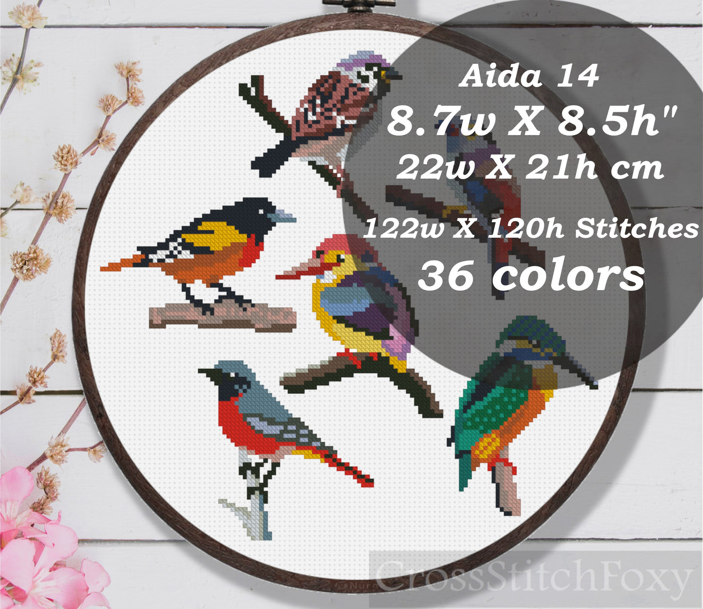 Small Birds Cross Stitch Pattern