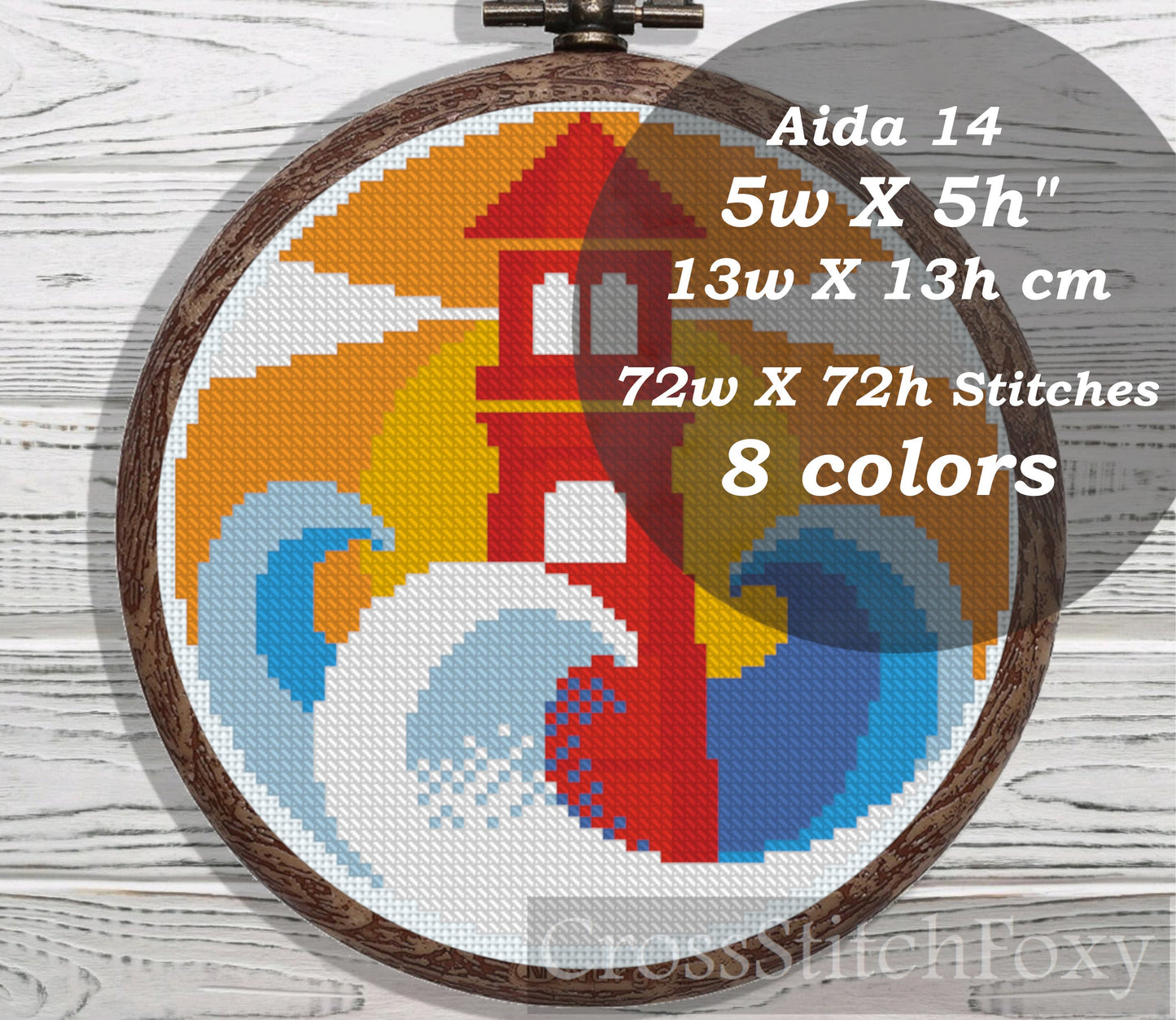 Small Lighthouse cross stitch pattern