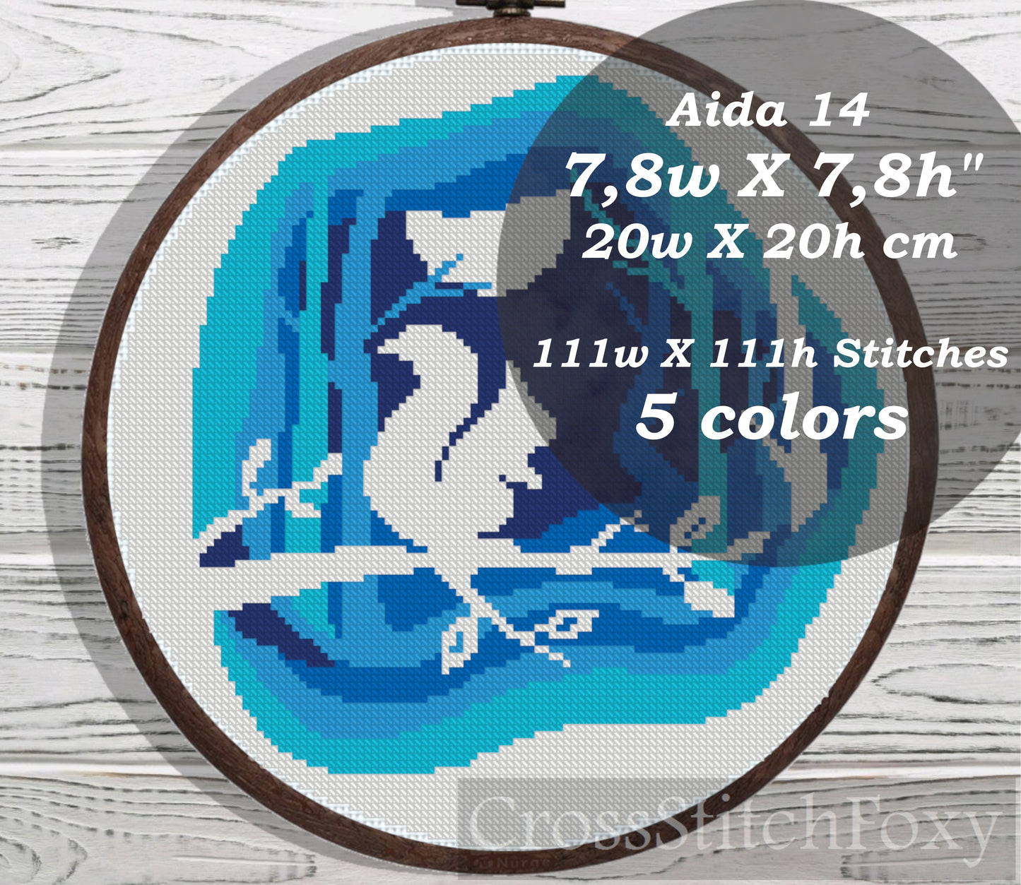 Squirrel on Snow cross stitch pattern