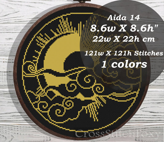 Sun And Moon cross stitch pattern