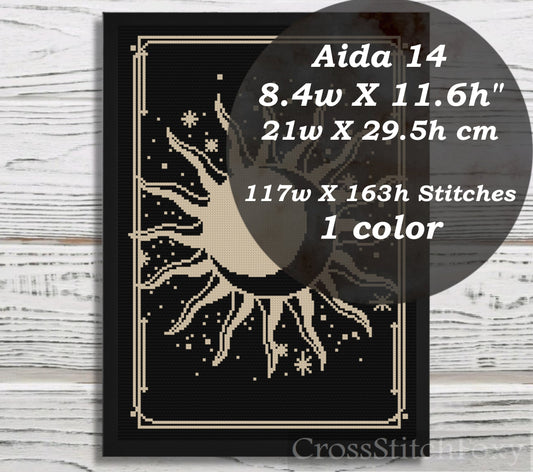 Sun And Moon cross stitch pattern