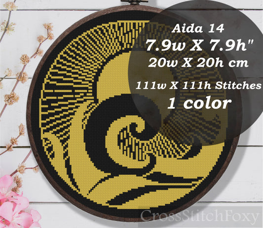 Sun Ocean Wave cross stitch pattern