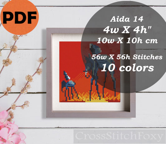 Tiny Dali Elephant Cross Stitch Pattern