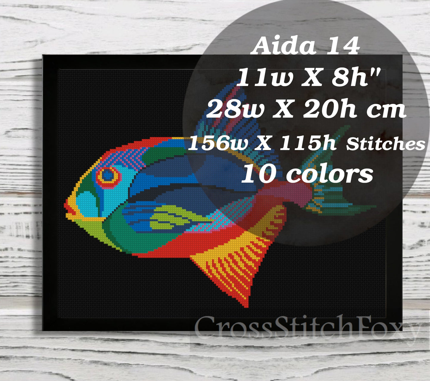 Tropical Fish cross stitch pattern