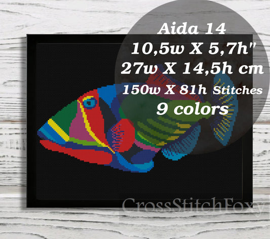 Tropical Fish cross stitch pattern