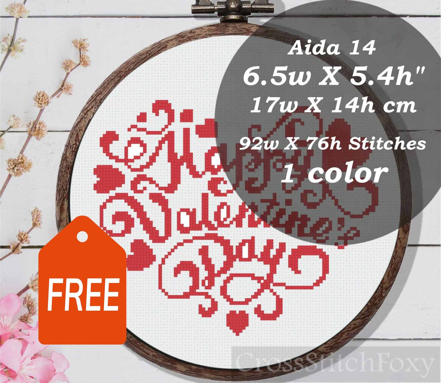 Valentine's Day Cross Stitch Pattern FREE