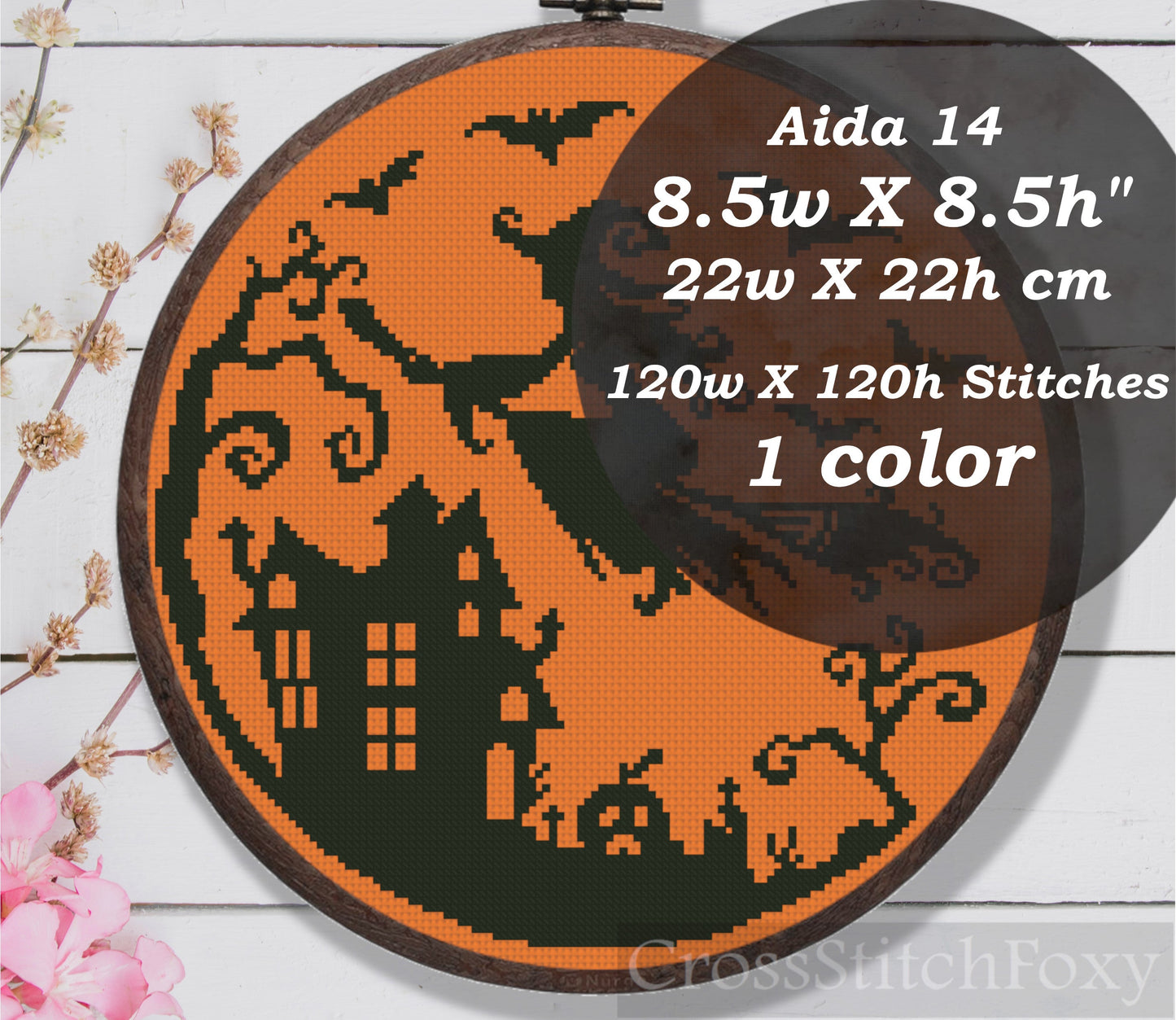 Witch Broom Cross Stitch Pattern