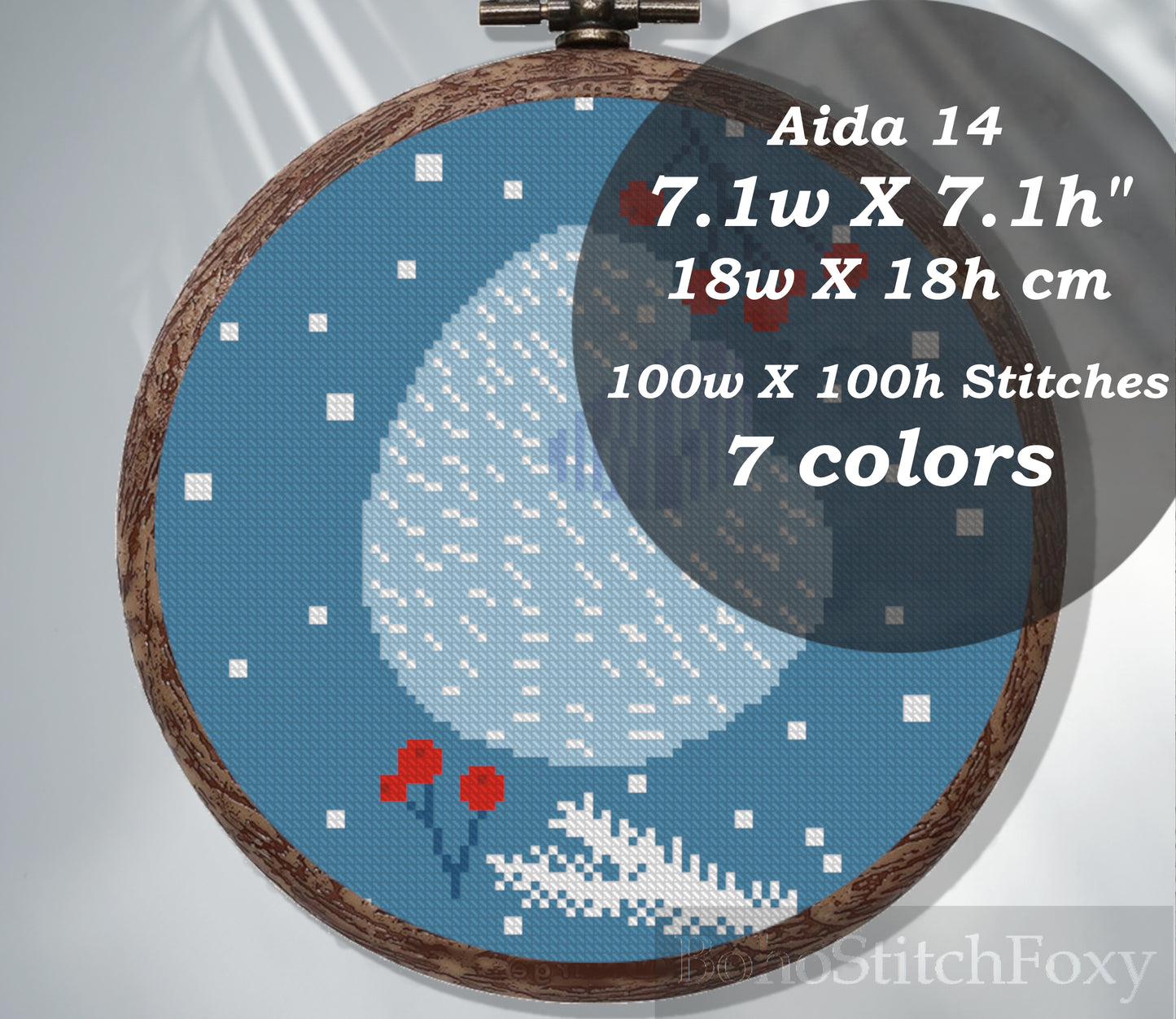 Abstract bono winter cross stitch pattern