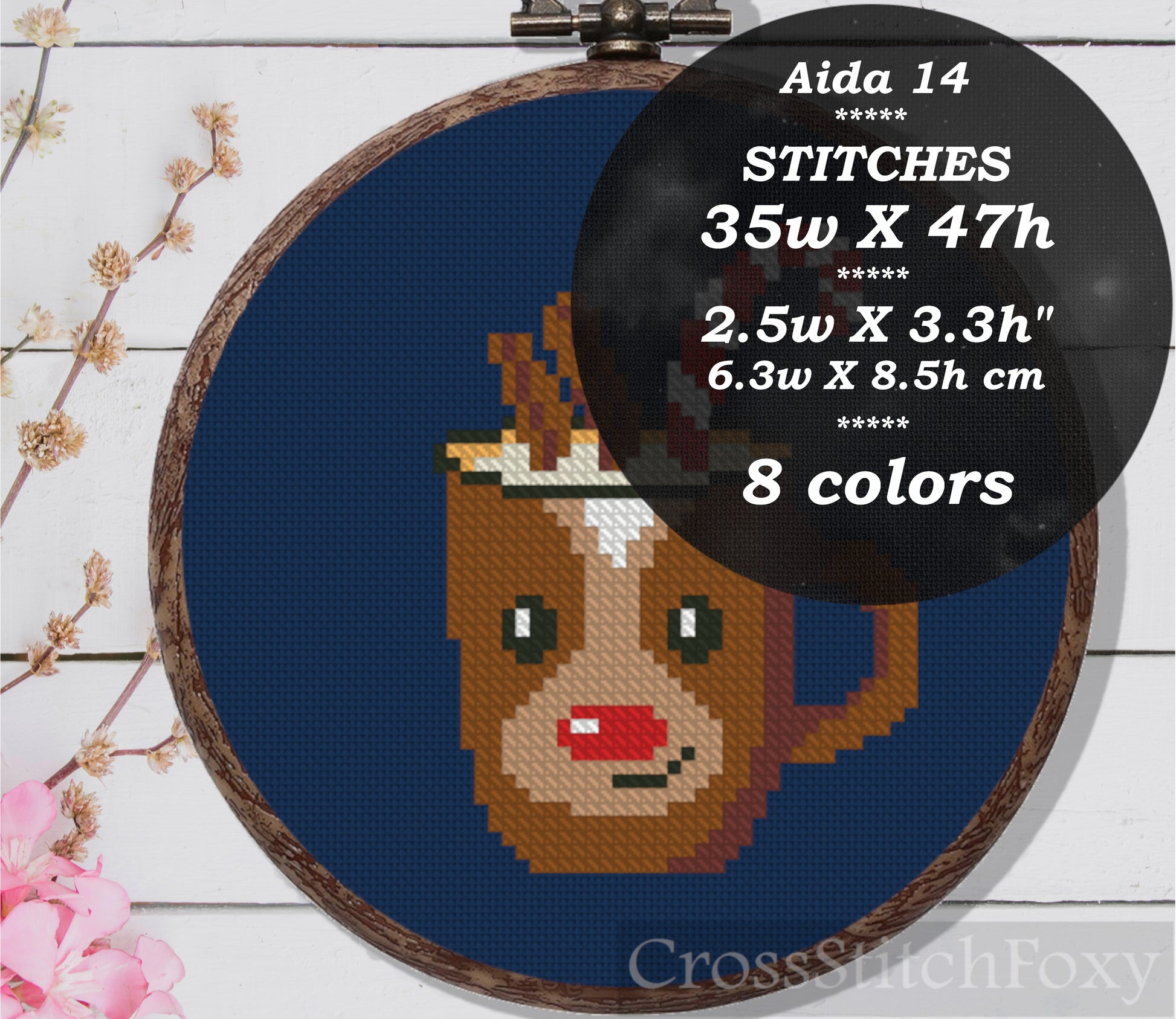 Christmas mugs cross stitch pattern