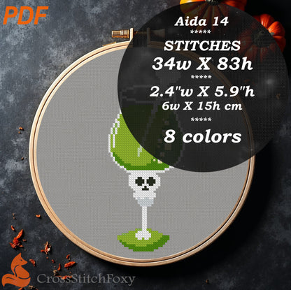 Halloween Witch Drink Cross Stitch Patterns