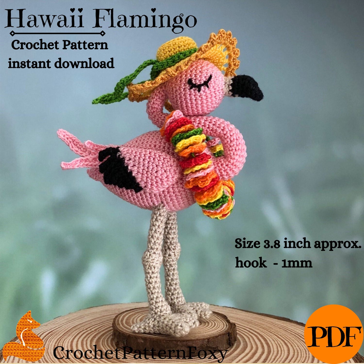 Hawaii Flamingo Crochet Pattern Amigurumi