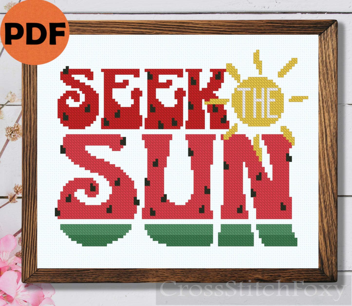 Seek the Sun Cross Stitch Pattern