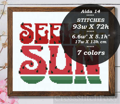 Seek the Sun Cross Stitch Pattern