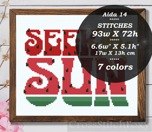 Seek the Sun Cross Stitch Pattern