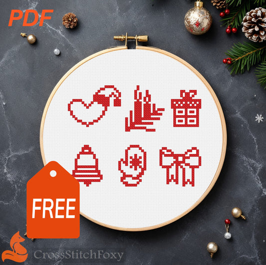 Christmas Mini cross stitch pattern FREE