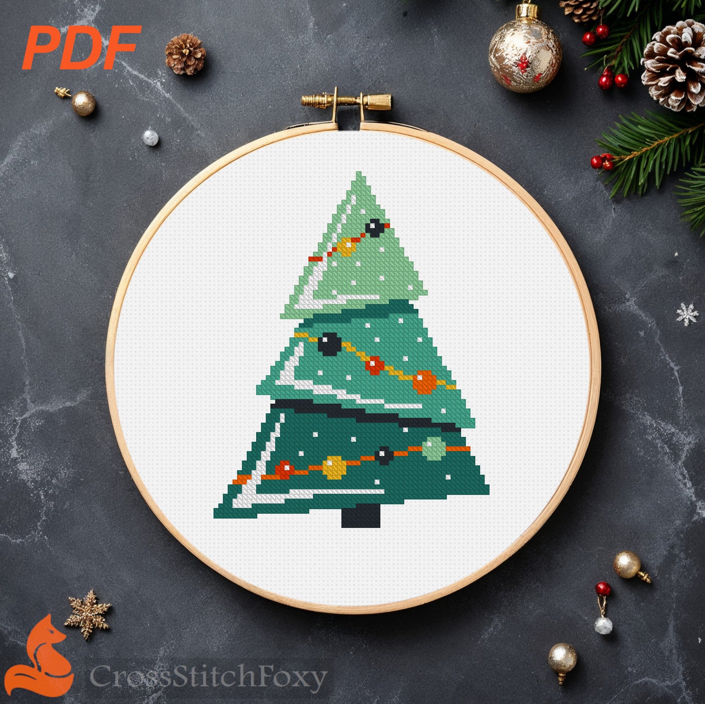 Christmas Tree Cross Stitch Pattern