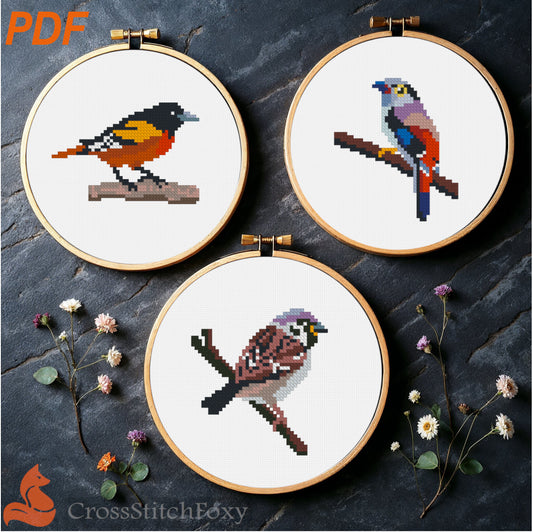 Small Birds Cross Stitch Patterns