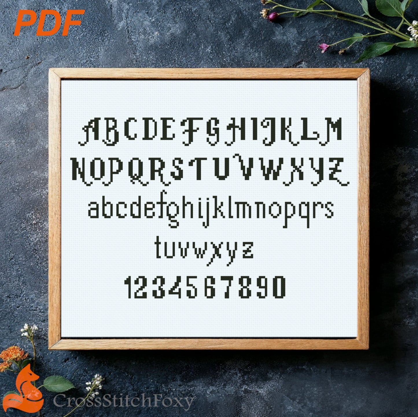 Alphabet cross stitch pattern