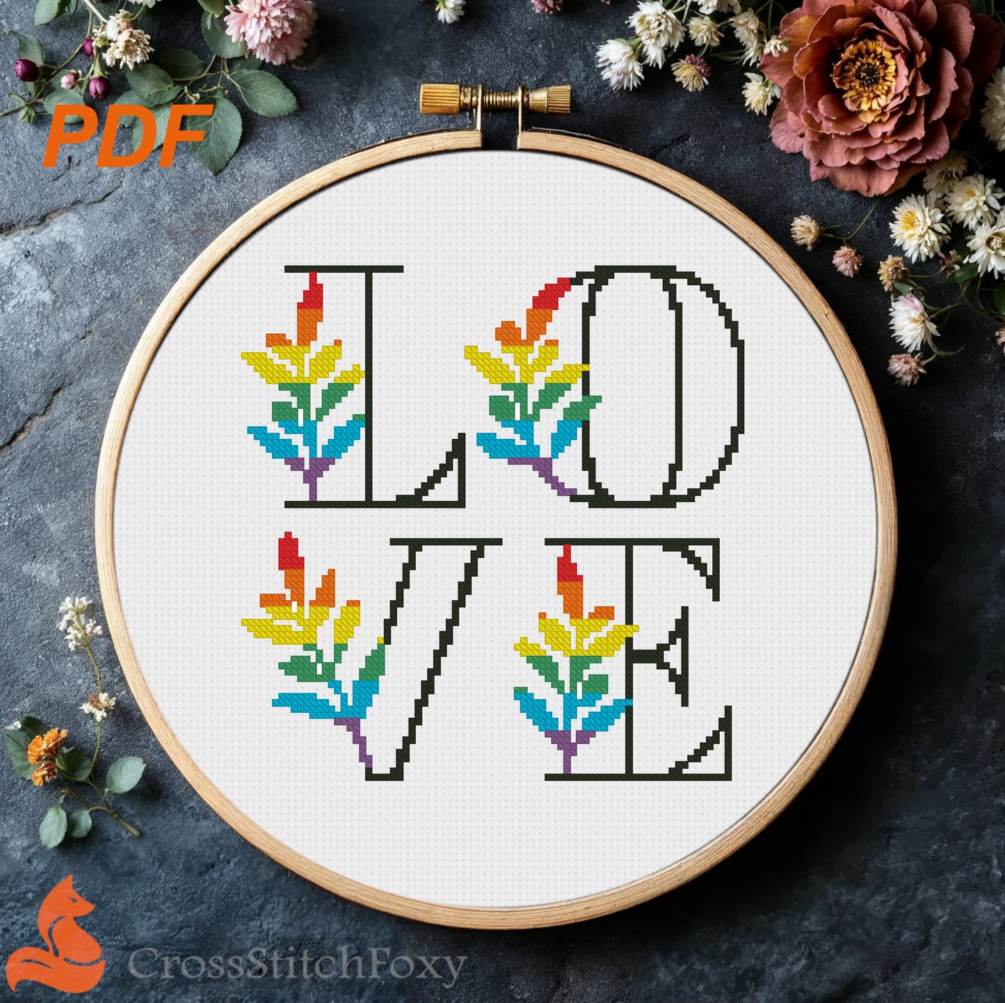 Love Cross Stitch Pattern
