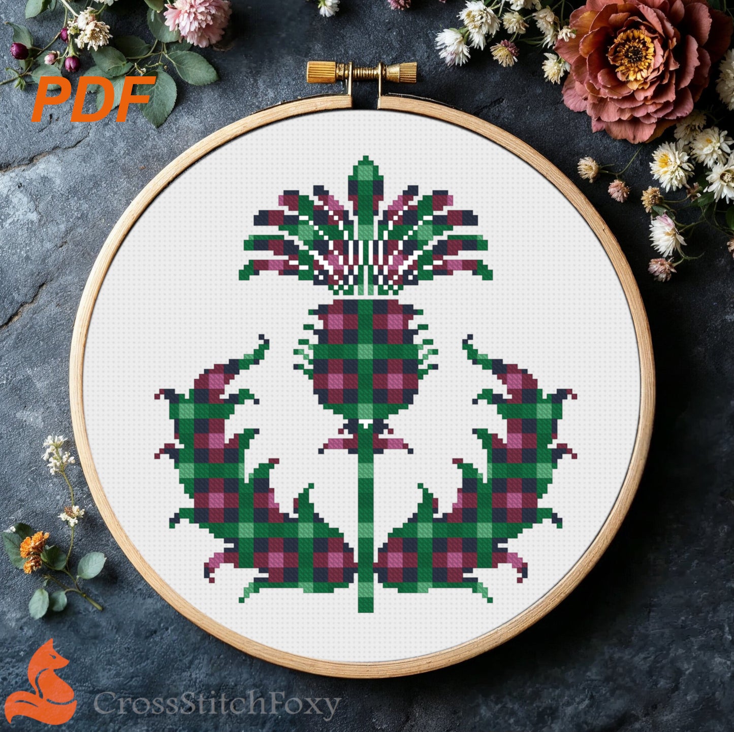 Thistle Cross Stitch Pattern