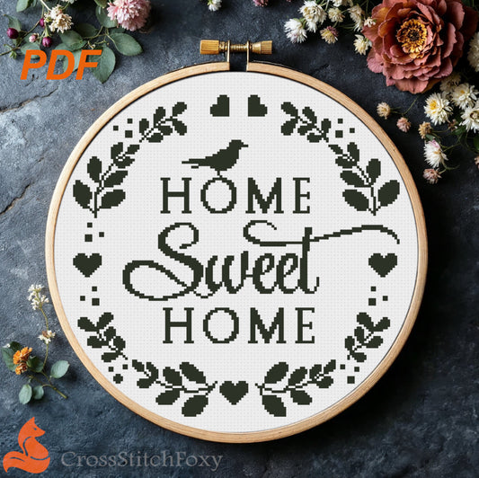 Home Sweet Home Cross Stitch Pattern