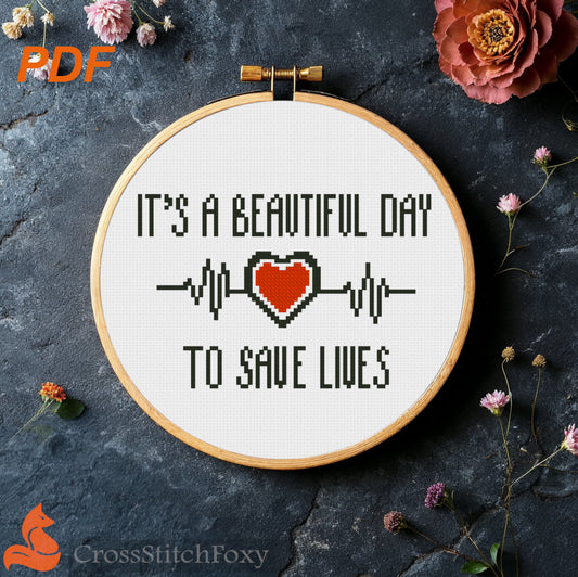 Grey's Anatomy cross stitch pattern