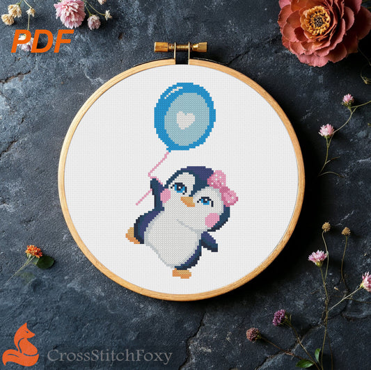 Small Penguin cross stitch pattern