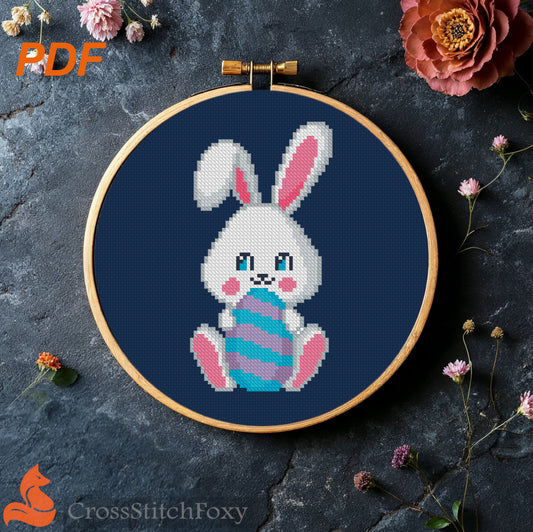 Easter Bunny cross stitch pattern