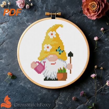 Spring Gnomes Cross Stitch Patterns
