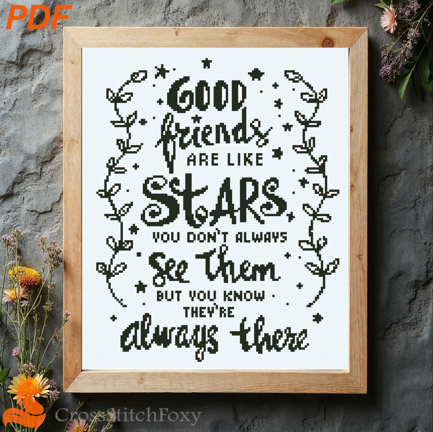 Good Friends cross stitch pattern