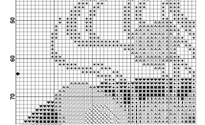 Ramen bowl cross stitch pattern