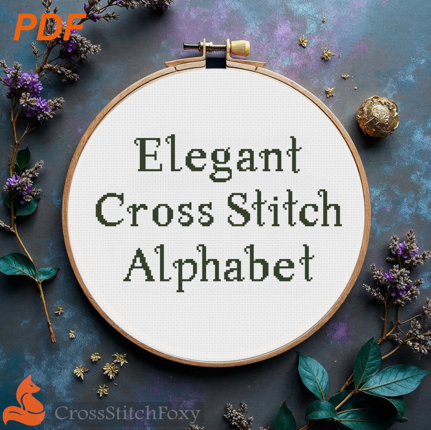 Elegant Alphabet cross stitch pattern