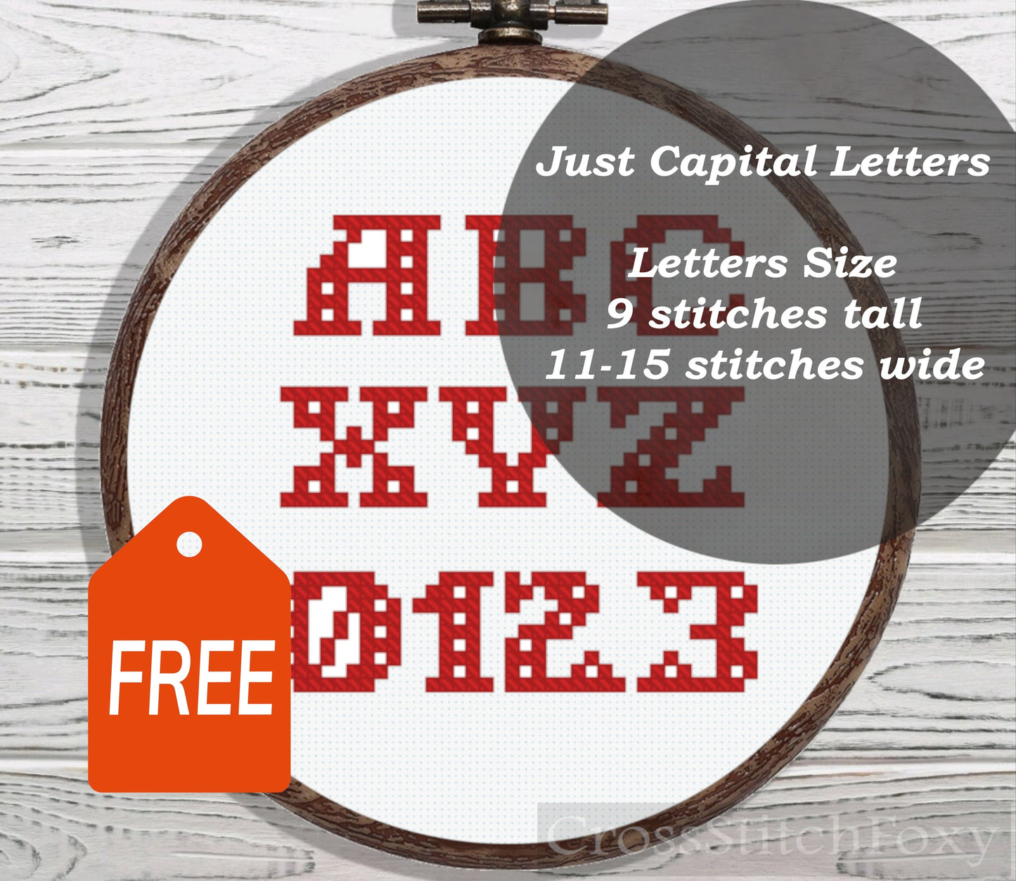 Christmas alphabet cross stitch pattern