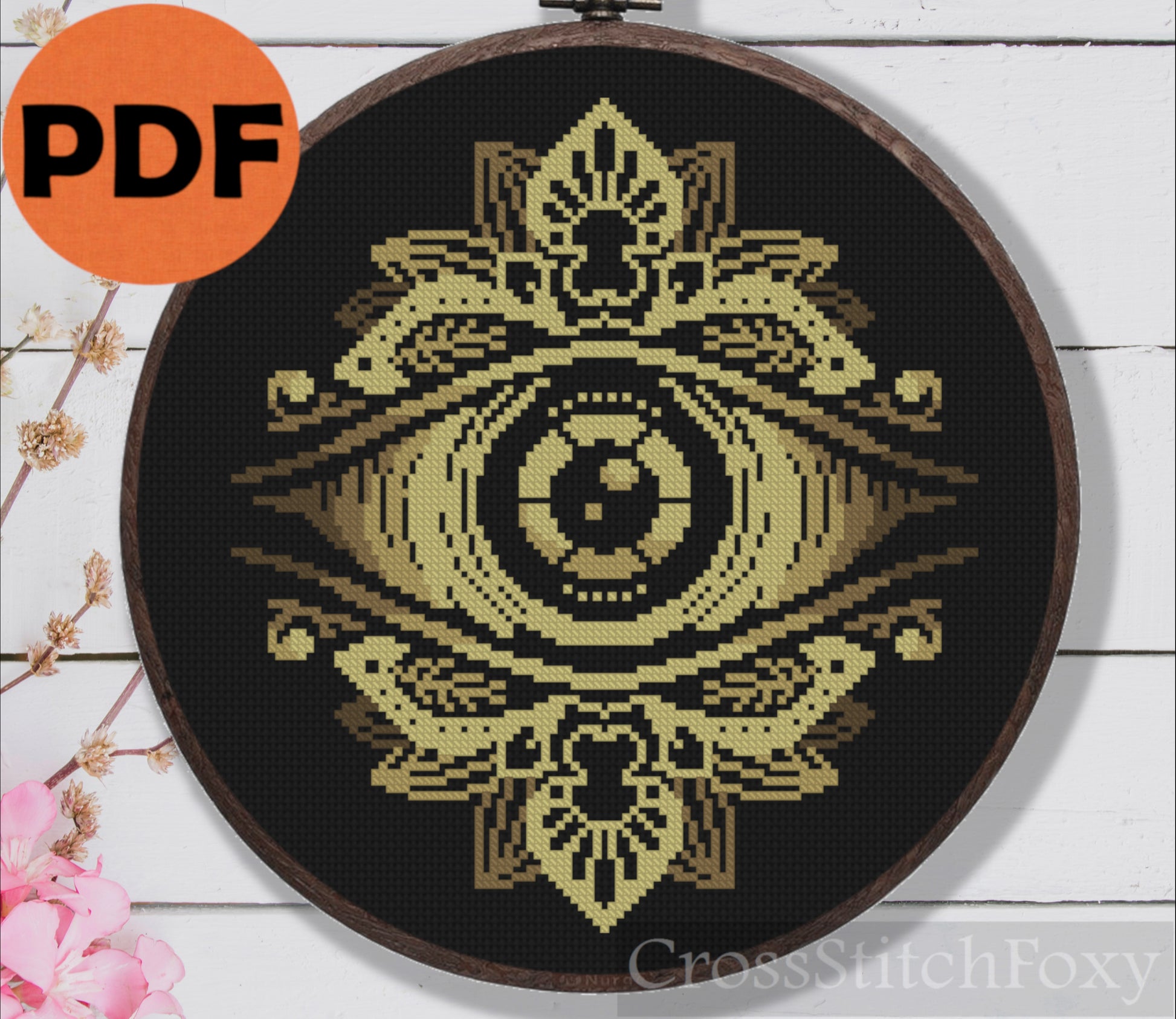 Mystical Eye cross stitch pattern