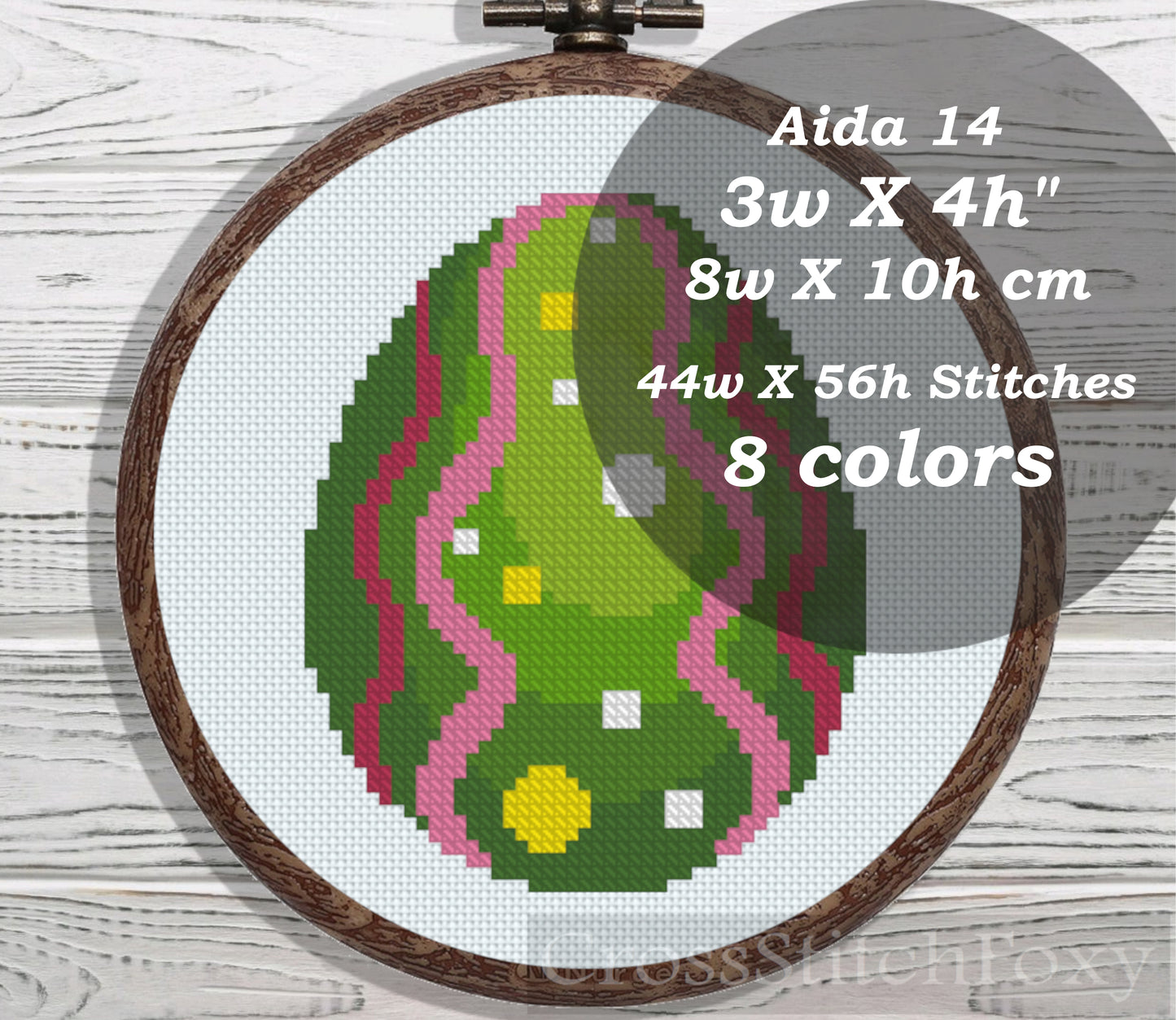 Green Easter Egg cross stitch pattern