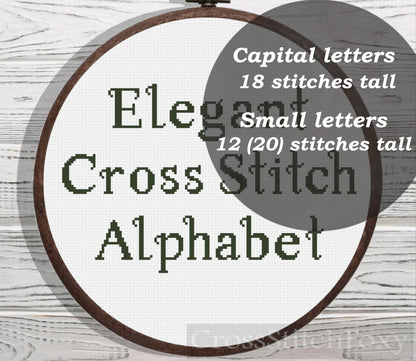 Elegant Alphabet cross stitch pattern