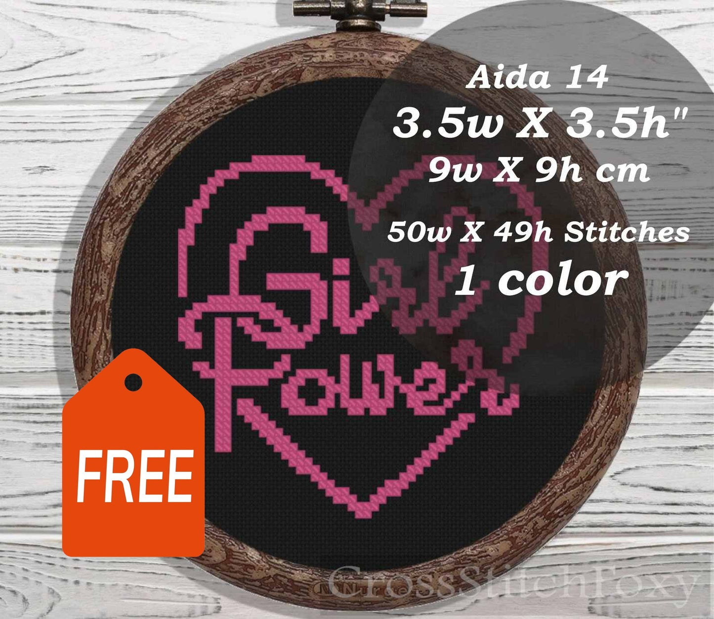 Girl Power Cross Stitch Pattern FREE