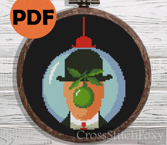Magritte Ornament cross stitch pattern