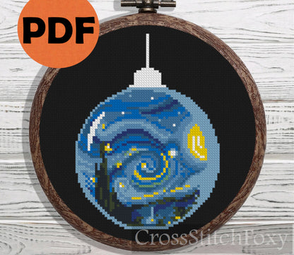 Van Gogh Ornament cross stitch pattern