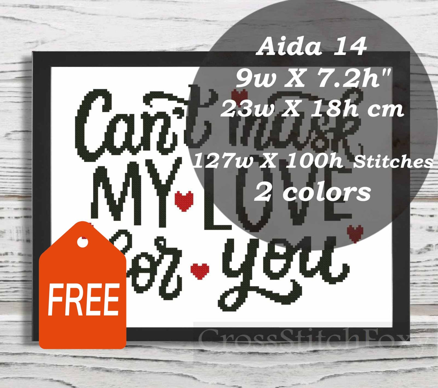 Can't Mask My Love For You cross stitch pattern FREE