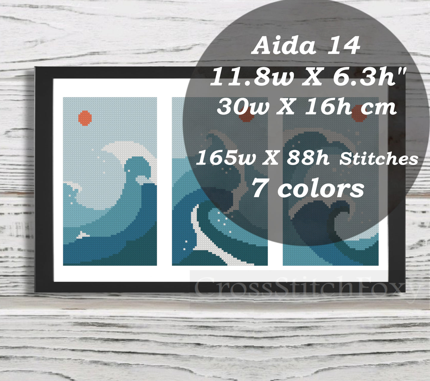 Boho Wave cross stitch pattern