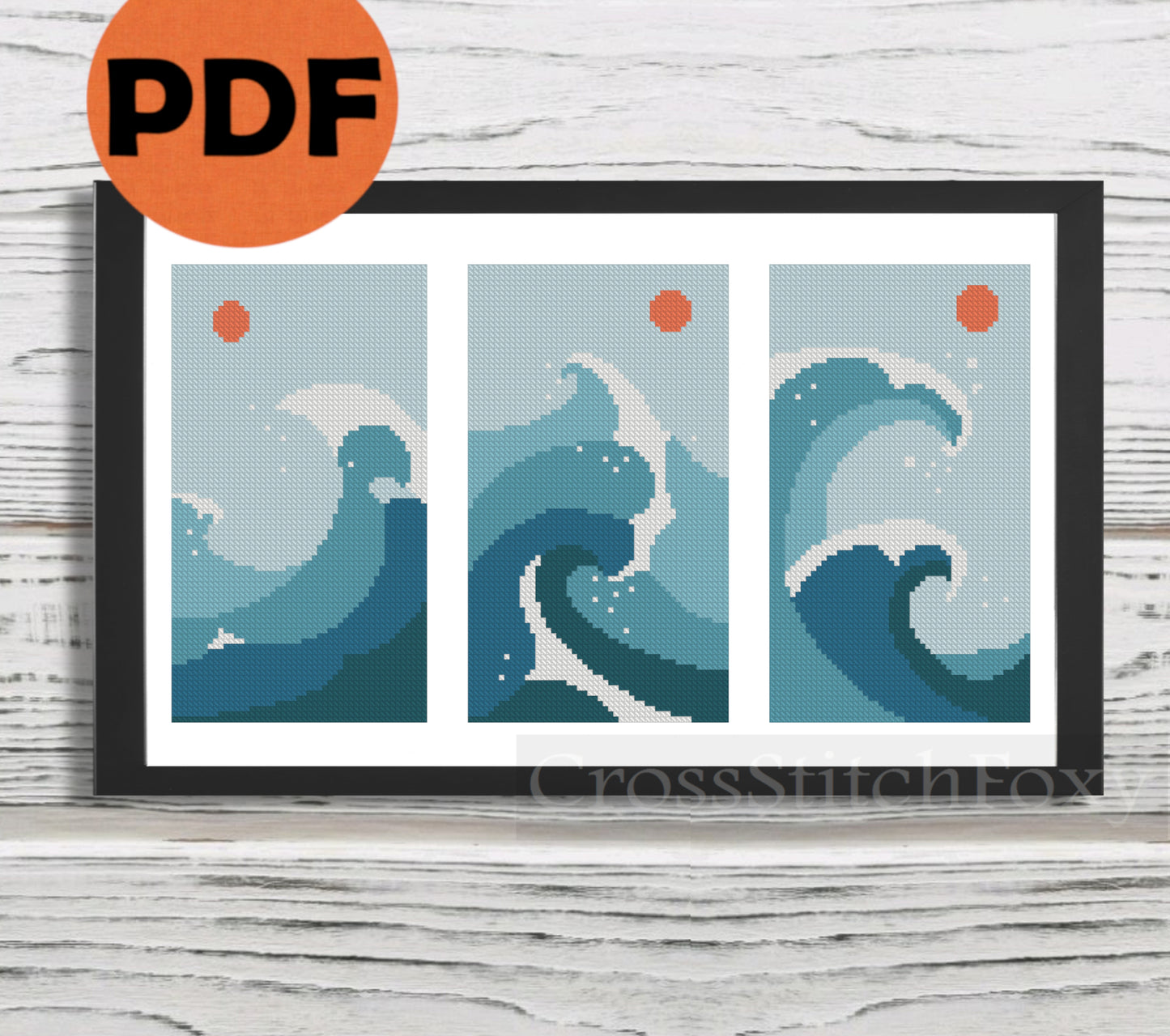 Boho Wave cross stitch pattern