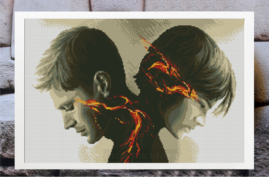 Supernatural cross stitch pattern - Winchester Brothers