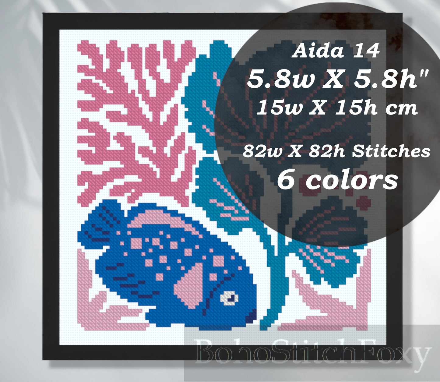Abstract Fish Cross Stitch Pattern